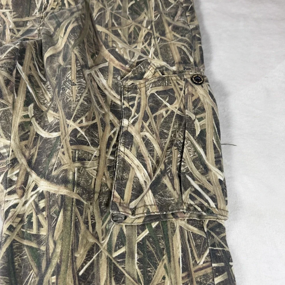 Mossy Oak Pants Mens‎ Large 30 Brown Camo Cargo Hunting Outdoor Drawstring Hem